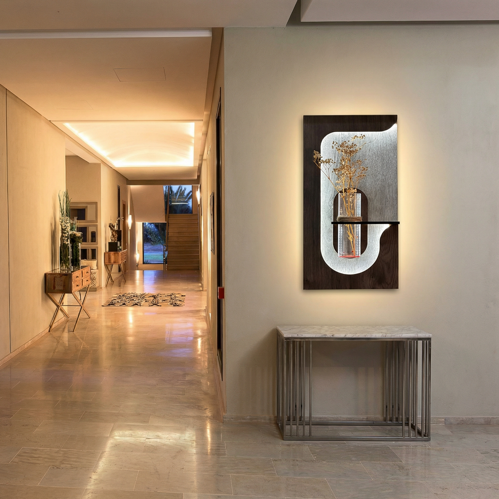 Tableau Mural LED Design Sculptural