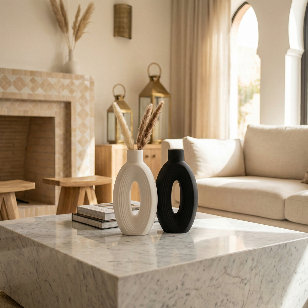 Duo de Vases Décoratifs Design Élégance