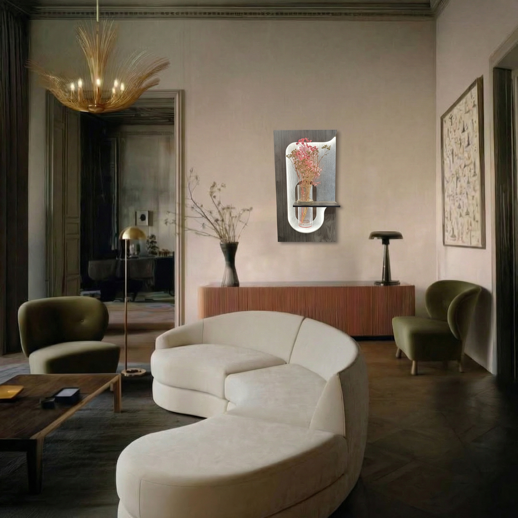 Tableau Mural LED Design Sculptural