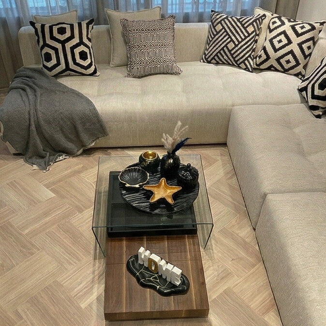 Pack Décoration Salon Noir & Doré